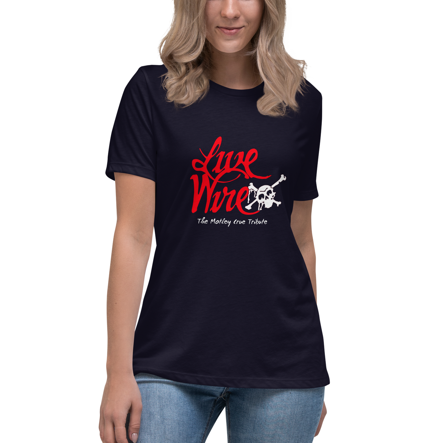 Women's Cut Live Wire Dr. Feelgood Logo Tee (Bella Canvas Premium Tee)