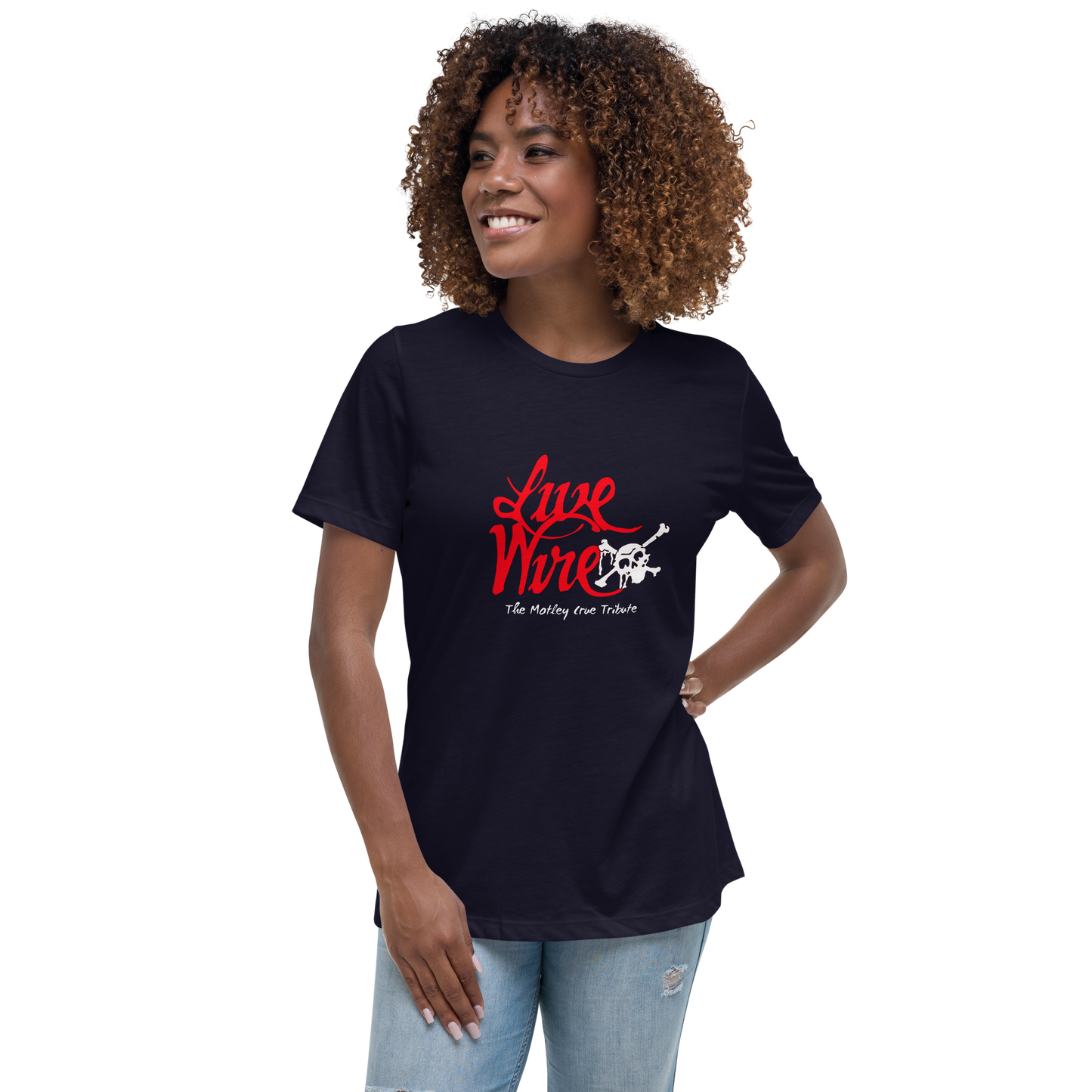 Women's Cut Live Wire Dr. Feelgood Logo Tee (Bella Canvas Premium Tee)