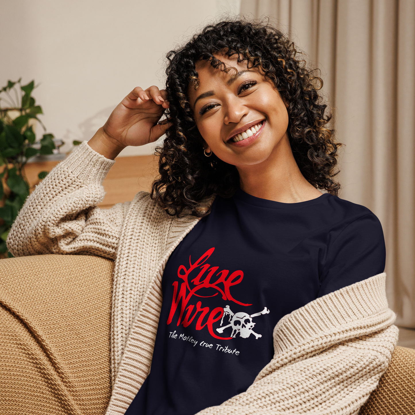 Women's Cut Live Wire Dr. Feelgood Logo Tee (Bella Canvas Premium Tee)