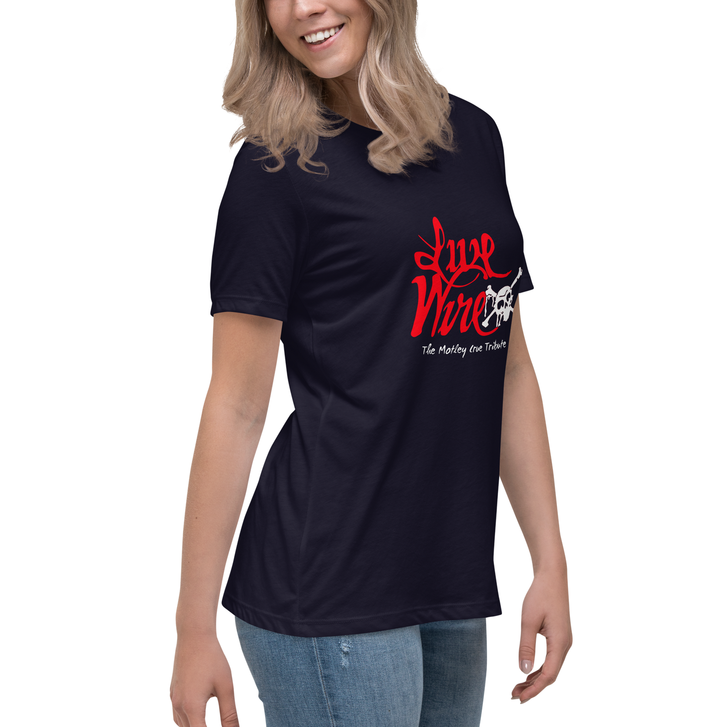 Women's Cut Live Wire Dr. Feelgood Logo Tee (Bella Canvas Premium Tee)