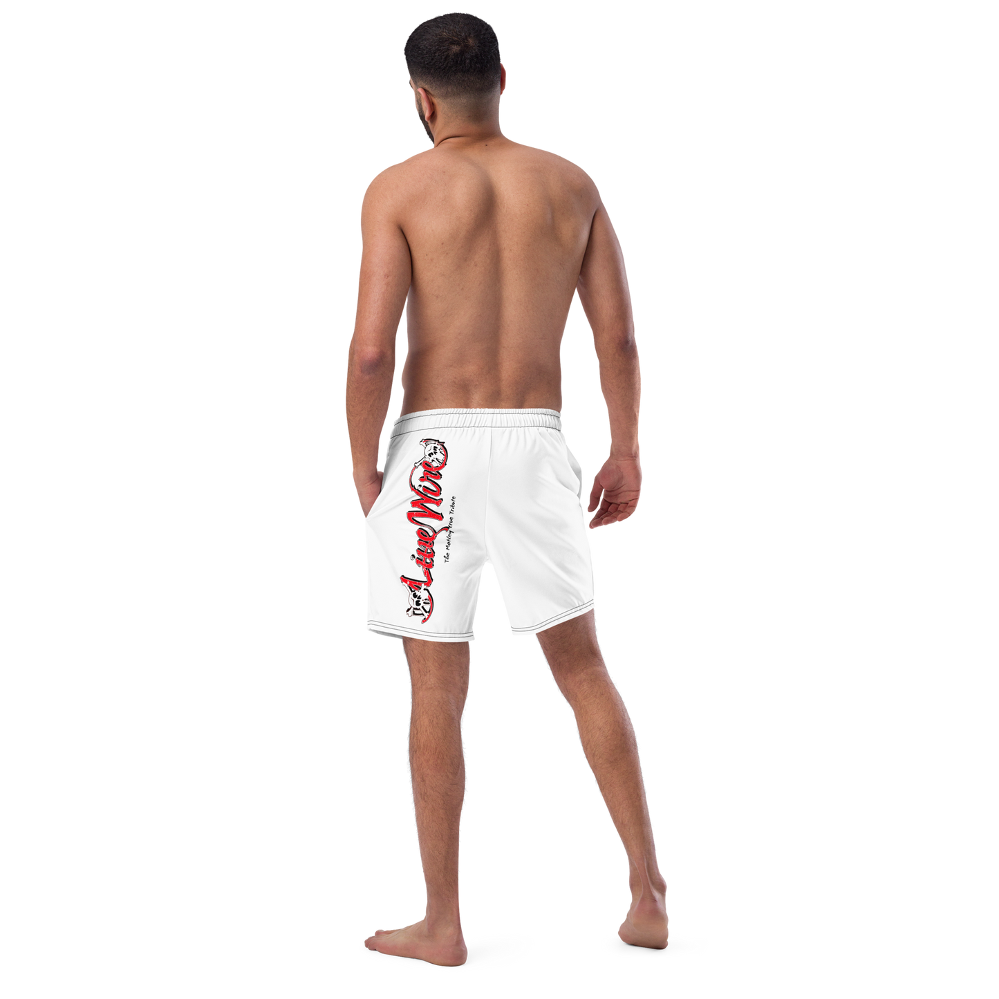 Dr. Feelgood Logo Swim Trunks (White)