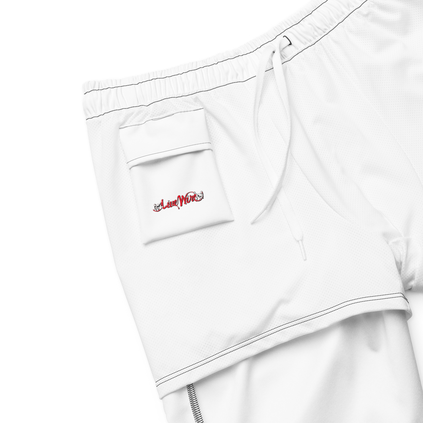 Dr. Feelgood Logo Swim Trunks (White)